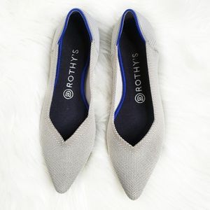 Rothy's | The Point Light Gray Flat Pointed Toe Size 9W